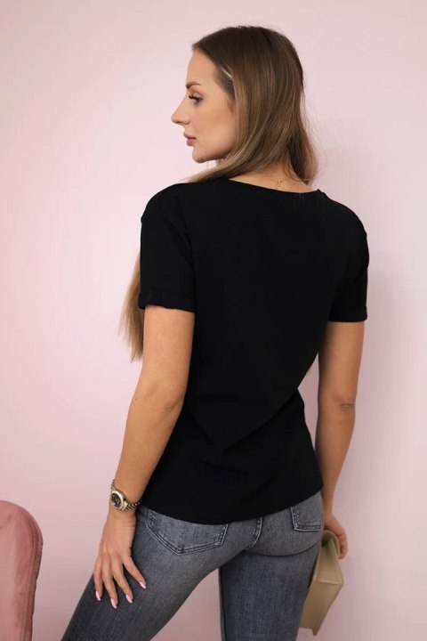 Bluzka z nadrukiem Perfect czarna