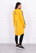 Bluza z suwakiem z tyłu musztardowa