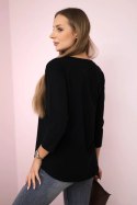 Bluzka z nadrukiem Summer Girl czarna