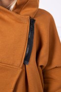 Bluza z krótkim suwakiem camelowa