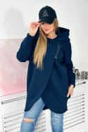 Bluza z krótkim suwakiem granatowa