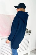 Bluza z krótkim suwakiem granatowa