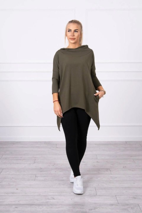 Bluza z nadrukiem skrzydeł khaki