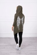 Bluza z nadrukiem skrzydeł khaki