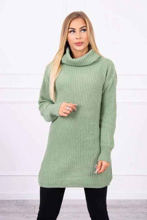Sweter z golfem ciemny miętowy