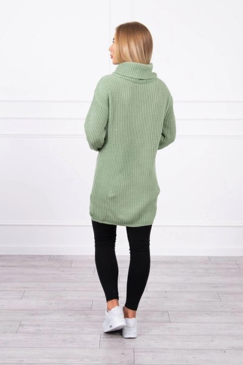 Sweter z golfem ciemny miętowy