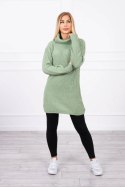 Sweter z golfem ciemny miętowy