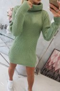 Sweter z golfem ciemny miętowy