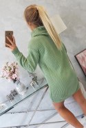 Sweter z golfem ciemny miętowy