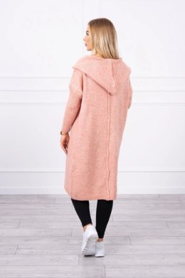 Sweter z kapturem jasny różowy