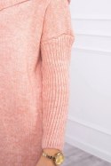 Sweter z kapturem jasny różowy