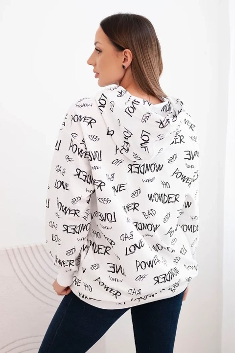 Bluza z napisami biała