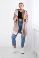 Bluza ocieplana z suwakiem beżowa