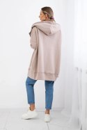 Bluza ocieplana z suwakiem beżowa