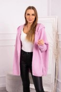Sweter z kapturem i rękawami typu nietoperz fioletowy