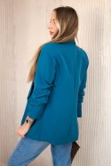 Marynarka z klapami elegancka morska