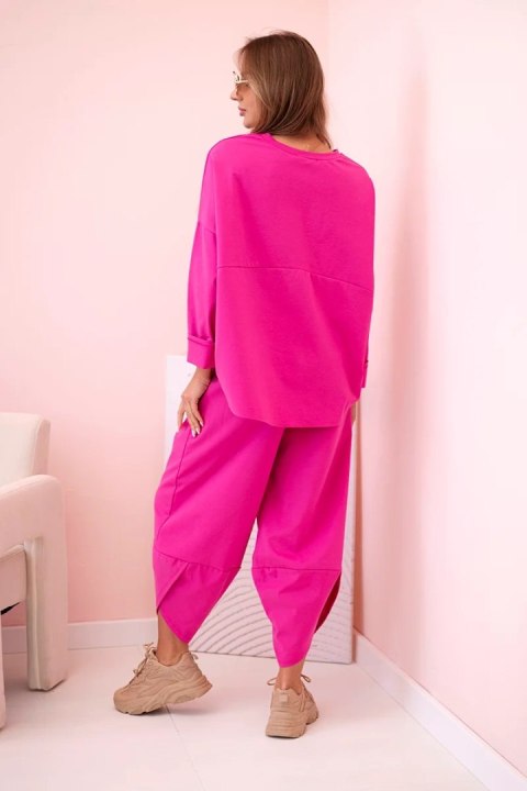 Komplet new punto bluza + spodnie różowy