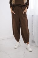 Komplet Punto Milano Winter bluza + spodnie brązowy