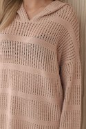 Komplet ażurowy Rayon camelowy