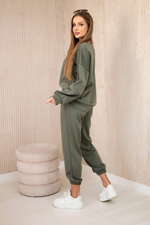 Komplet bluza + spodnie masełko khaki
