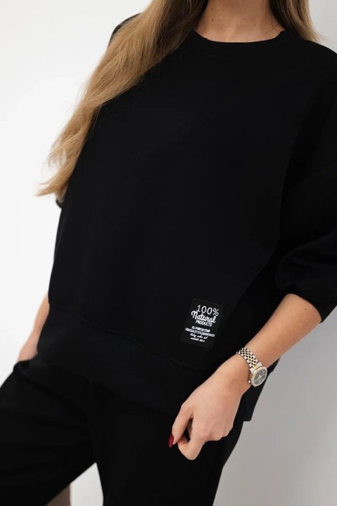 Komplet masełko bluza + spodnie czarny