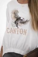 Bluzka damska z orłem i napisem Canyon biała