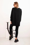 Komplet damski bawełniany bluza i legginsy z napisem Minimal czarny