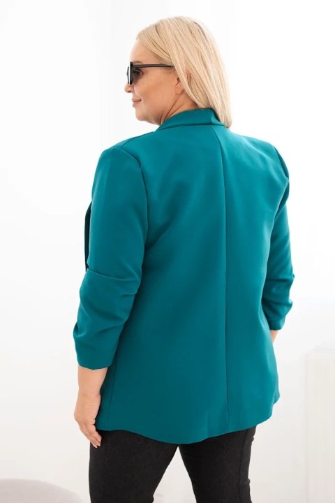 Marynarka damska Plus Size bez zapięcia z podszewką XL/2XL morska