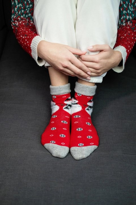 Skarpetki unisex świąteczne w pudełku - 1 para z Bałwanem