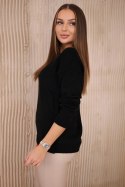 Sweter z dekoltem V czarny