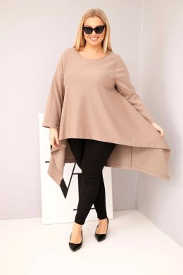Tunika damska Plus Size bawełniana o asymetrycznym kroju fango