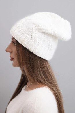 Czapka z polarem Sylwia K244 biała
