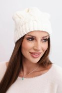 Czapka z polarem Sylwia K244 ecru
