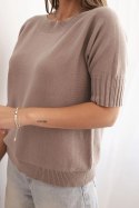 Sweter damski z wiskozy z krótkim rękawem fango
