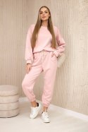 Komplet bluza + spodnie masełko pudrowy róż