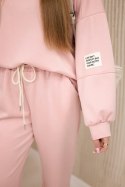 Komplet bluza + spodnie masełko pudrowy róż