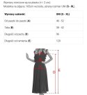 596-5 Elegancka szmizjerka midi ze złotymi guzikami i paskiem - szara