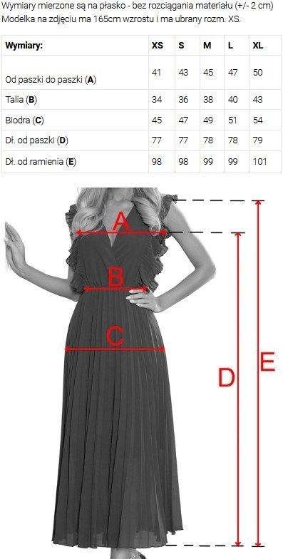 479-16 NINA elegancka sukienka z kopertowym dekoltem, rękawkiem i paskiem - ciemny beż z brokatem