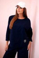 Komplet new punto bluza + spodnie granatowy