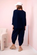 Komplet new punto bluza + spodnie granatowy