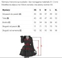 688-1 LIORA Elegancka trapezowa sukienka mini z kołnierzykiem - jasny beż