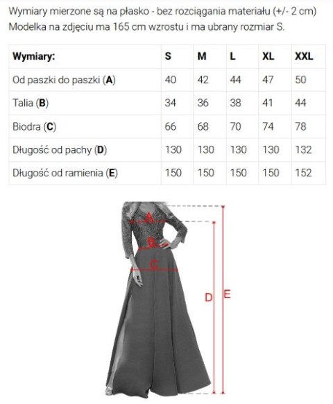 694-2 MIRELLA Elegancka rozkloszowana sukienka maxi z cekinowymi rękawami - czekoladowy brąz